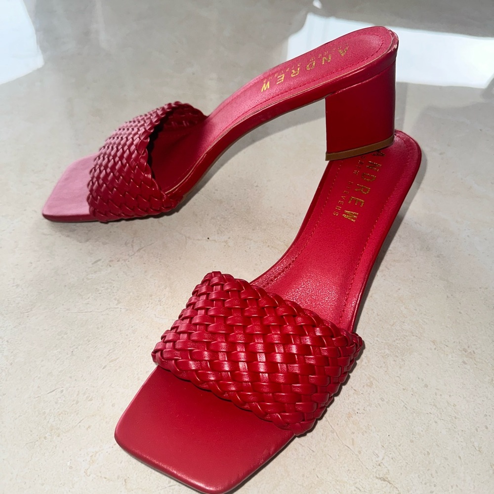 NEW!!! Red small heel sandal many different sizes